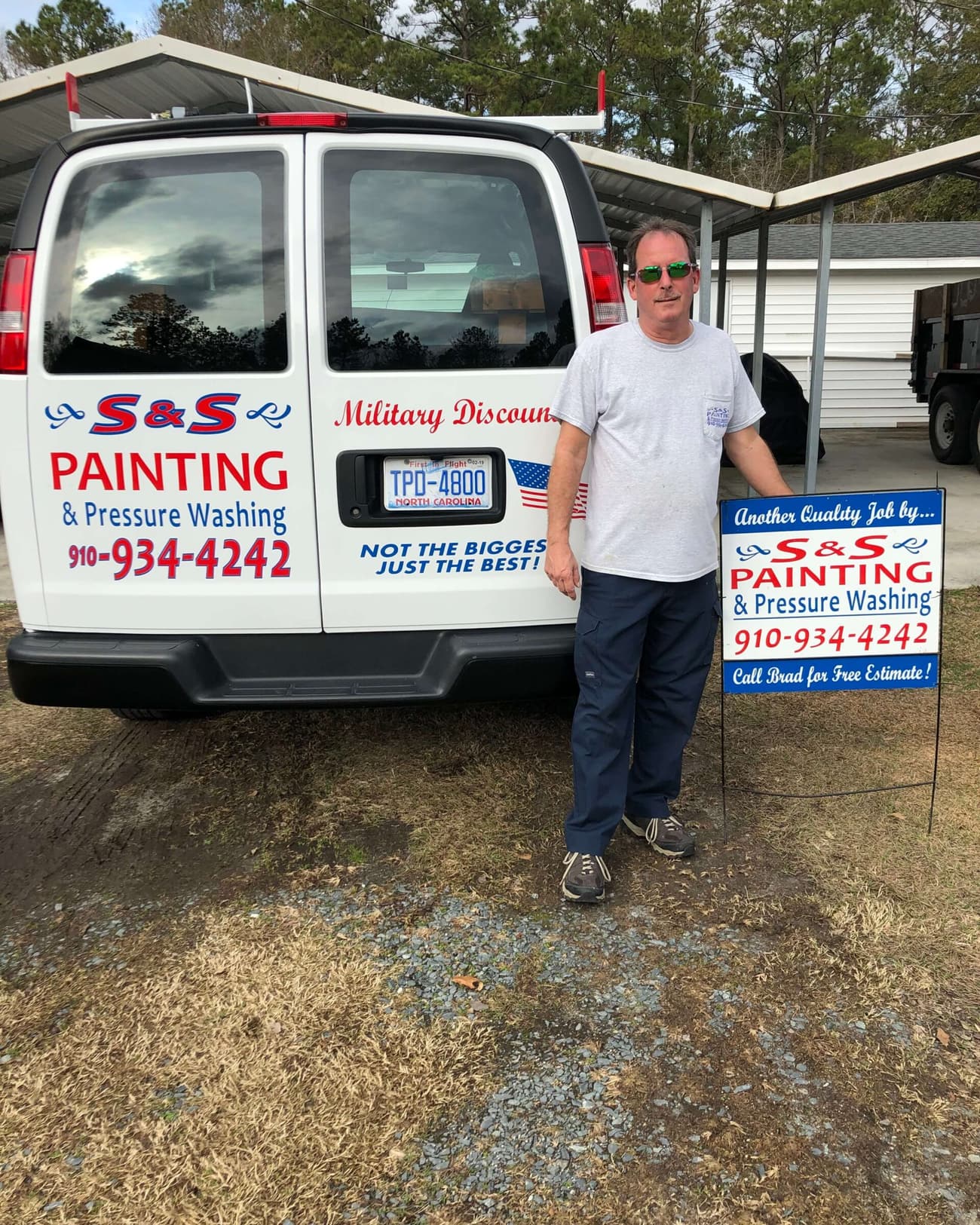 S&S Painting & Pressure Washing at work